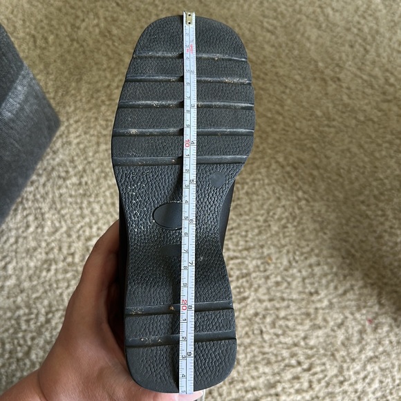 Canadienne black leather zip ankle boots 6.5 square toe - Picture 7 of 8